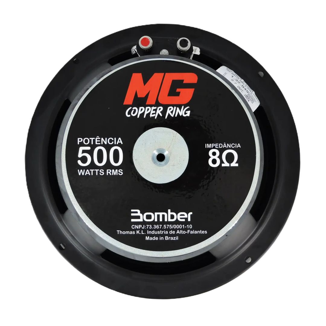 Altavoz medio-grave de 8" con anillo de cobre 500W RMS 8 Ohm Bomber MG8CR500-8