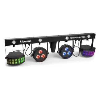 Barra de Efectos LED 2 PAR + 2 Derby + Estrobo con Mando BeamZ ShowBar FREE