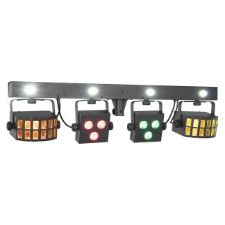 Barra de Efectos LED 2 PAR + 2 Derby + Estrobo con Mando BeamZ ShowBar FREE2