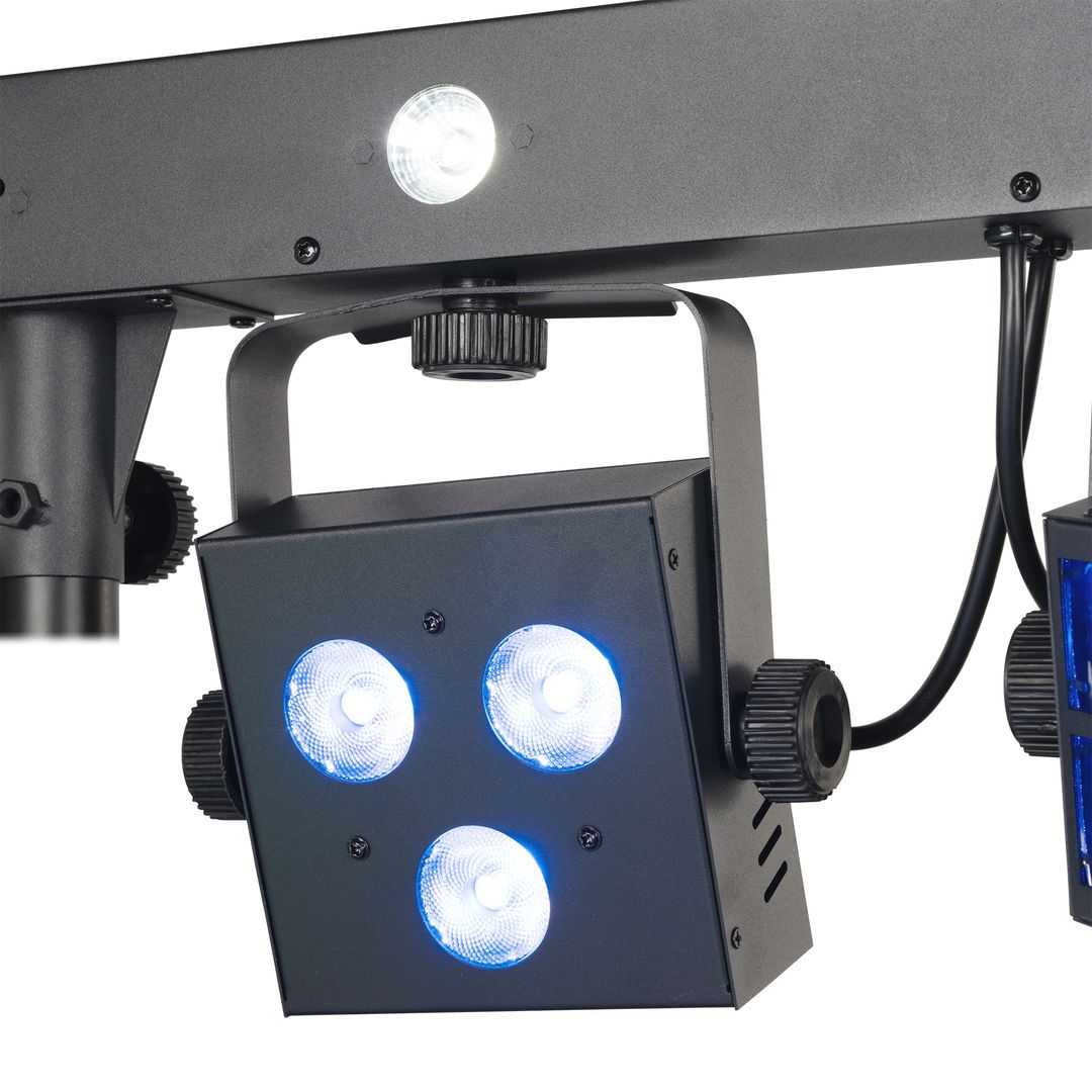 Barra de Efectos LED 2 PAR + 2 Derby + Estrobo con Mando BeamZ ShowBar FREE2