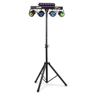 Barra de Efectos LED con Trípode 2 PAR + 2 Jelly Moon + Estrobo UV Max PartyBar10
