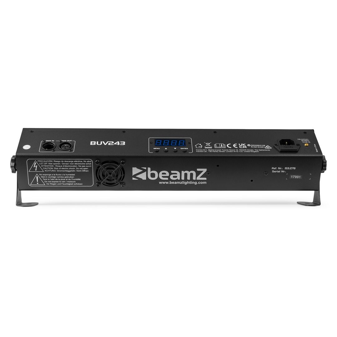 Barra LED Luz Negra UV 24x3W DMX BeamZ BUV243