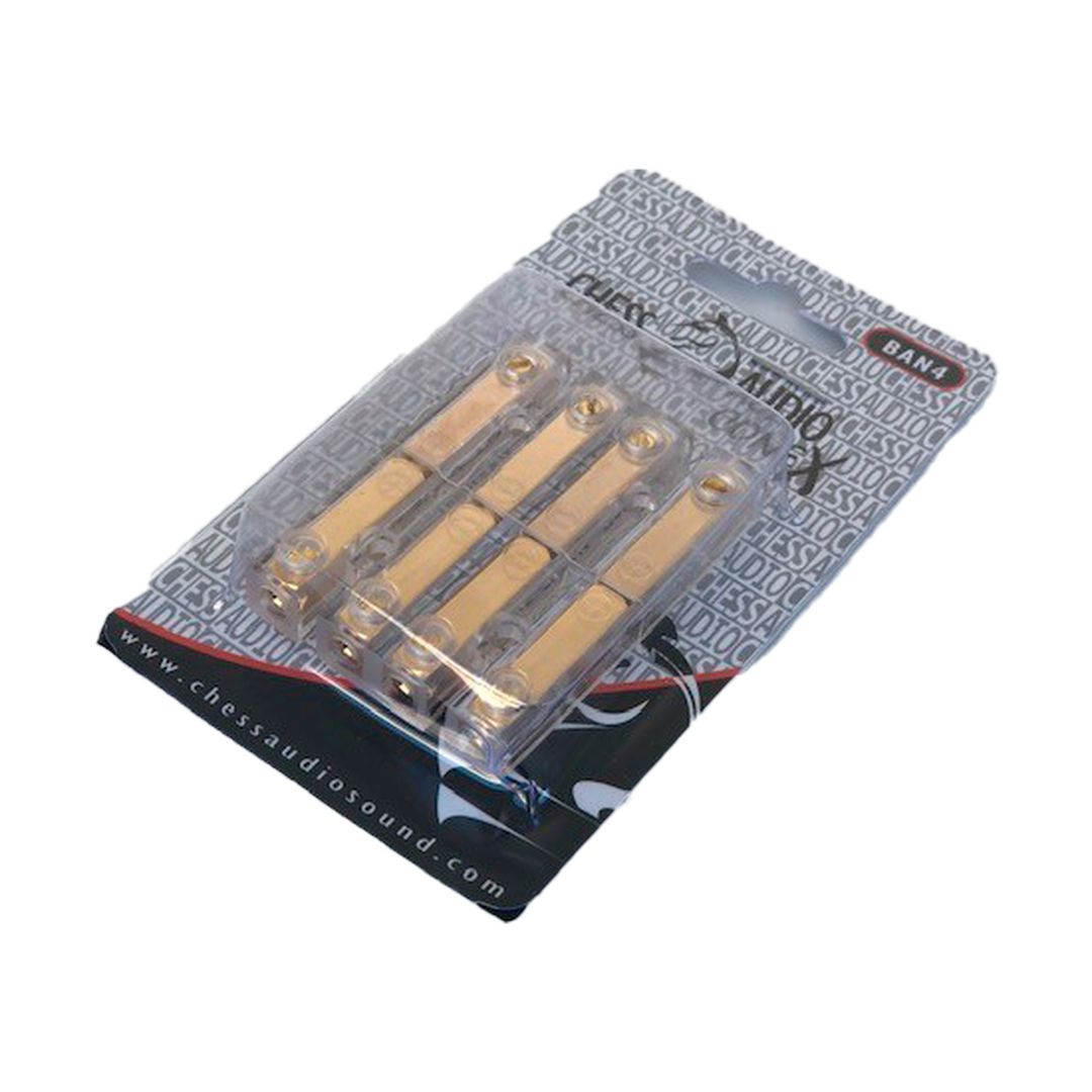 Conector rápido 4 polos macho y hembra tipo banana chapado en oro Chess Audio BAN4