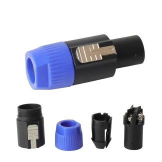 Conector Speakon macho aéreo 4 polos tipo NL4FC con bloqueo SoundCube