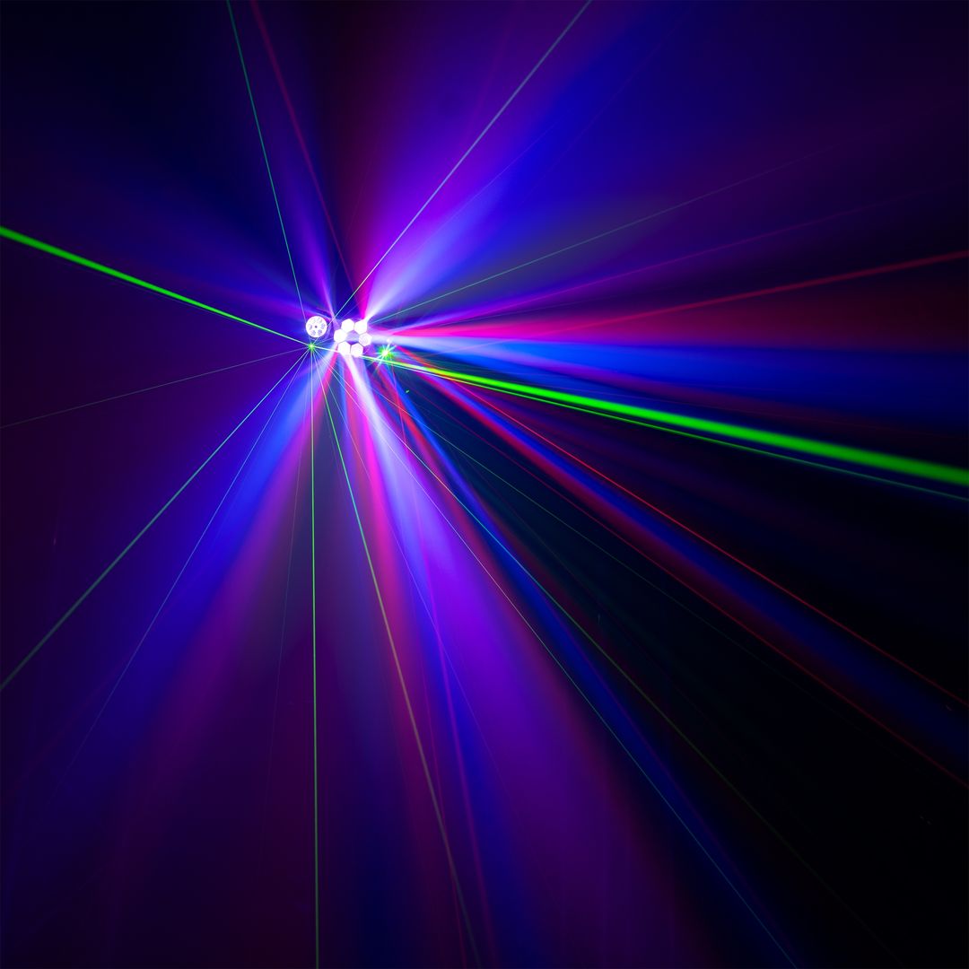 Efecto de Luz LED 5 en 1 Bee Eye, Gobo y Estrobo con DMX Fuzzix Stellar2