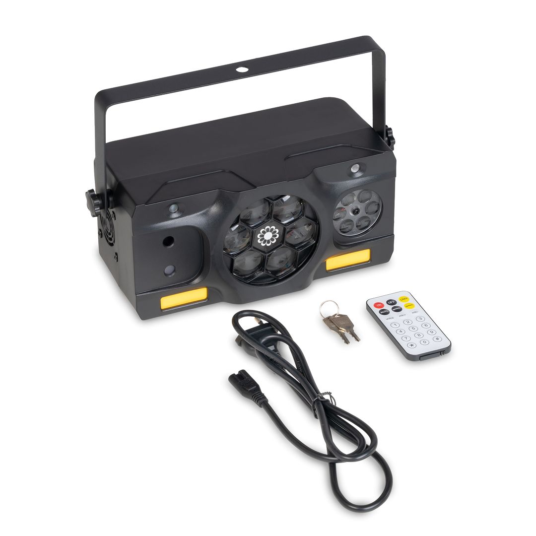 Efecto de Luz LED 5 en 1 Bee Eye, Gobo y Estrobo con DMX Fuzzix Stellar2