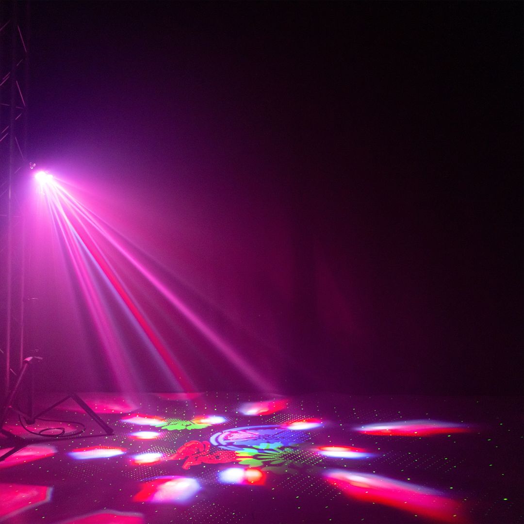 Efecto de Luz LED 5 en 1 Bee Eye, Gobo y Estrobo con DMX Fuzzix Stellar2