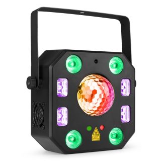 Efecto de Luz LED 5 en 1 con Láser, Jelly Ball, PAR, UV y Estrobo BeamZ LightBox5