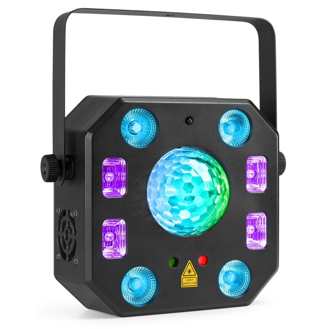 Efecto de Luz LED 5 en 1 con Láser, Jelly Ball, PAR, UV y Estrobo BeamZ LightBox5