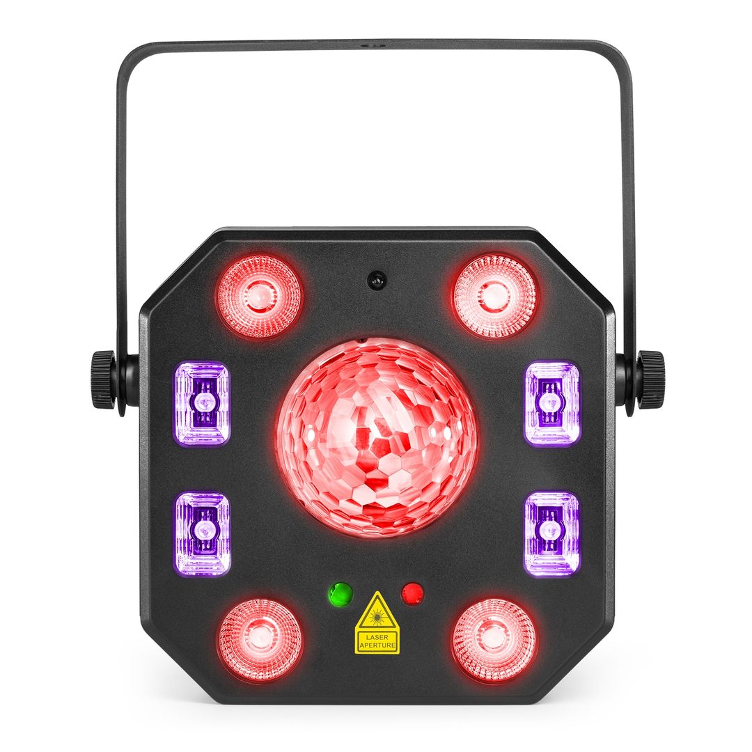 Efecto de Luz LED 5 en 1 con Láser, Jelly Ball, PAR, UV y Estrobo BeamZ LightBox5