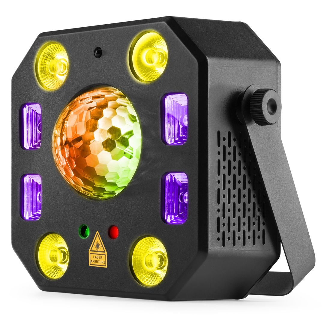 Efecto de Luz LED 5 en 1 con Láser, Jelly Ball, PAR, UV y Estrobo BeamZ LightBox5