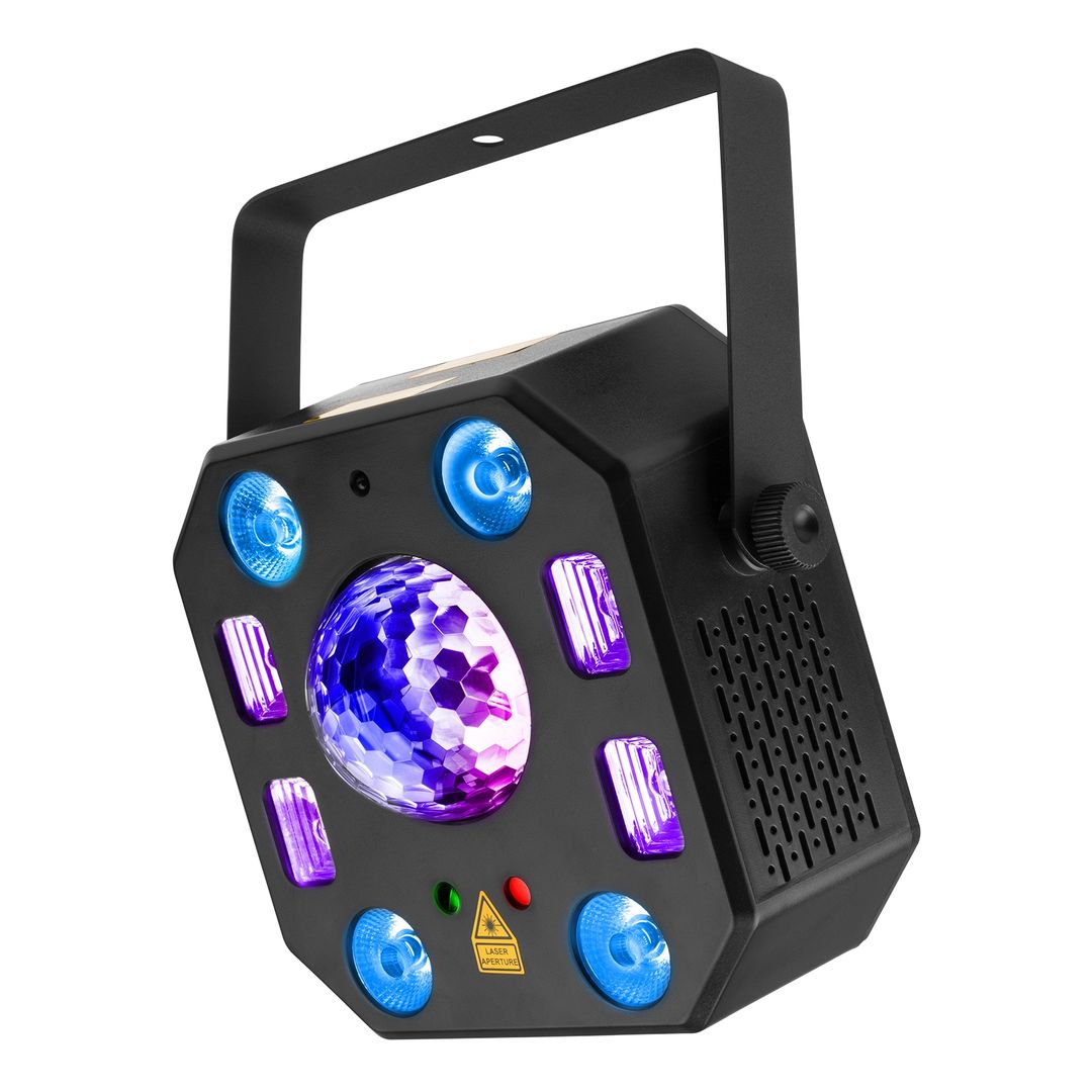 Efecto de Luz LED 5 en 1 con Láser, Jelly Ball, PAR, UV y Estrobo BeamZ LightBox5