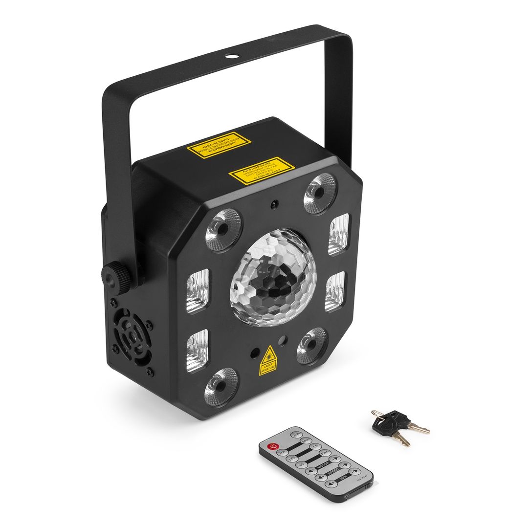 Efecto de Luz LED 5 en 1 con Láser, Jelly Ball, PAR, UV y Estrobo BeamZ LightBox5