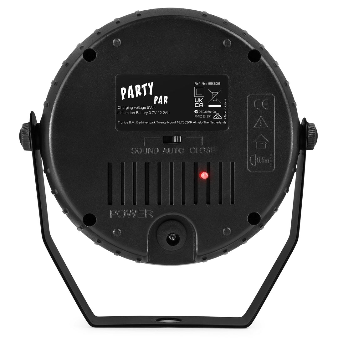 Foco PAR LED Luz Negra UV con Batería 6x1W Fuzzix PLP14