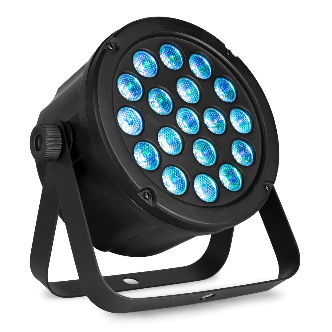 Foco PAR LED Plano 18x3W RGB BeamZ SlimPAR45