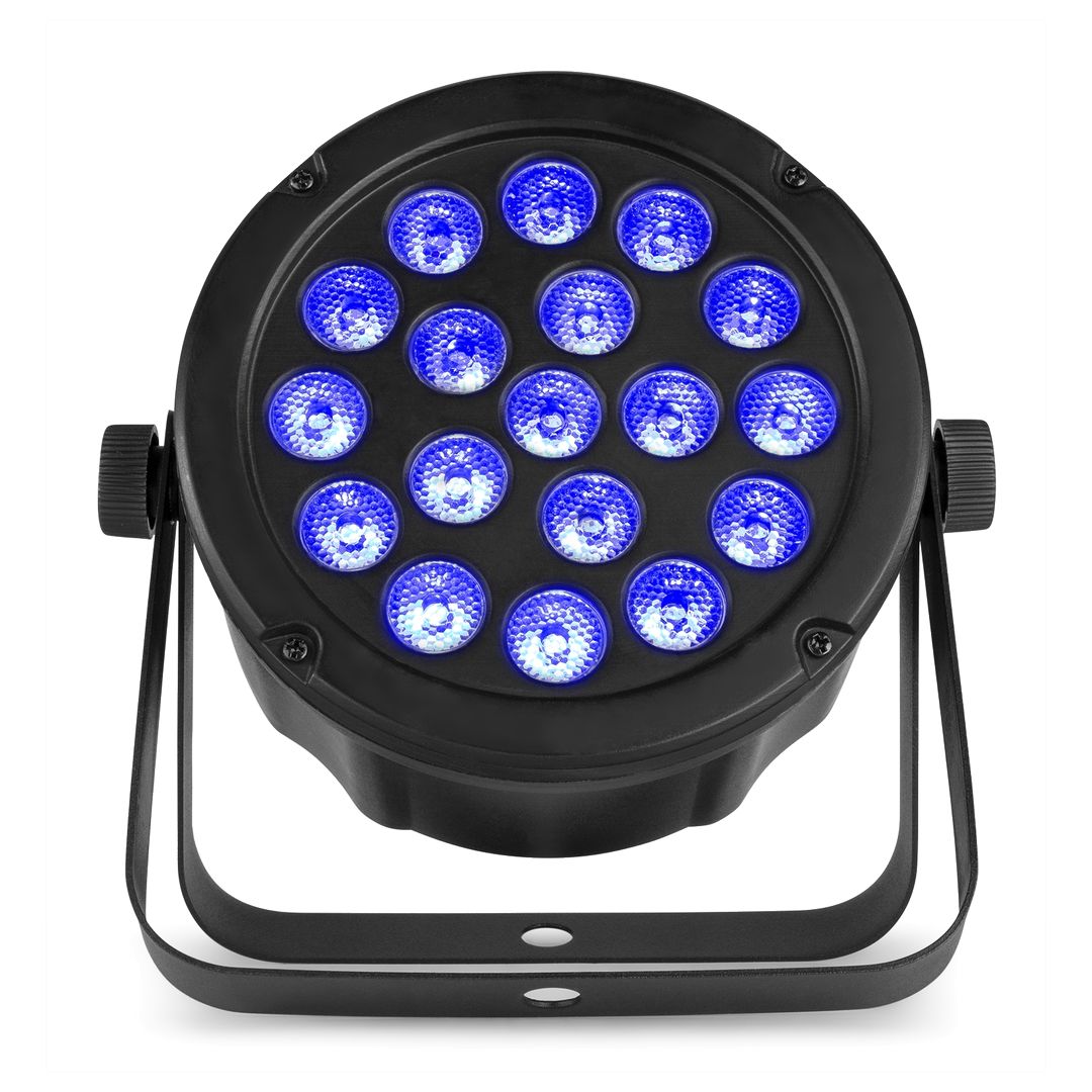 Foco PAR LED Plano 18x3W RGB BeamZ SlimPAR45