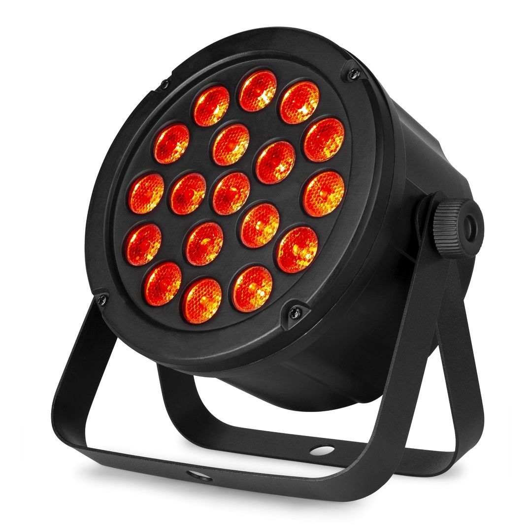 Foco PAR LED Plano 18x3W RGB BeamZ SlimPAR45