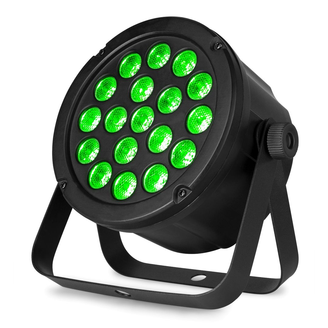 Foco PAR LED Plano 18x3W RGB BeamZ SlimPAR45