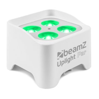 Foco Uplight LED con Batería 4x4W RGB-UV Blanco BeamZ BBP90W