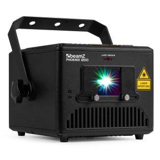 Láser de Animación RGB 1,2W Analógico con ILDA y DMX BeamZ Phoenix 1200