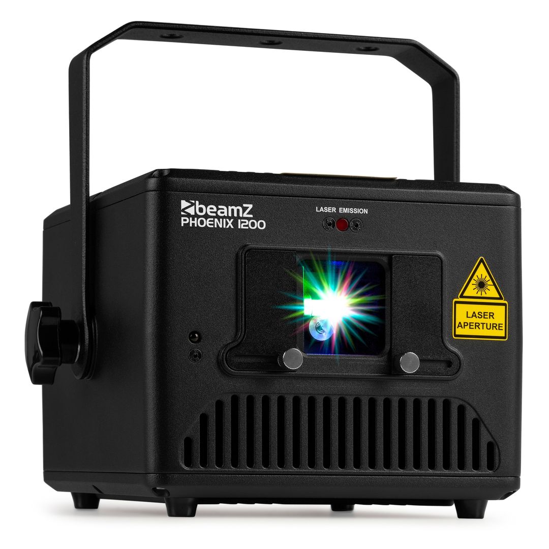 Láser de Animación RGB 1,2W Analógico con ILDA y DMX BeamZ Phoenix 1200