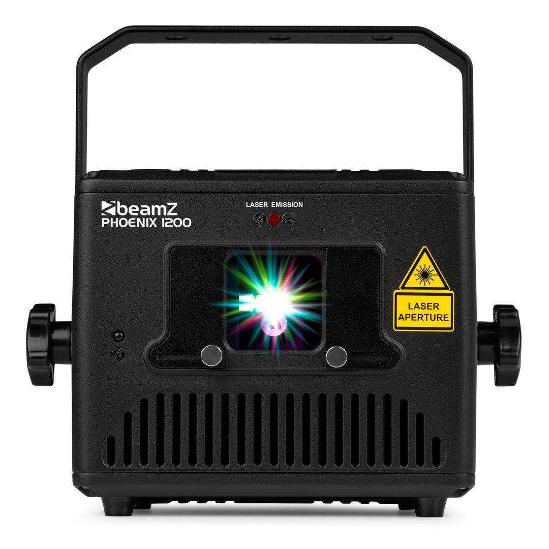 Láser de Animación RGB 1,2W Analógico con ILDA y DMX BeamZ Phoenix 1200