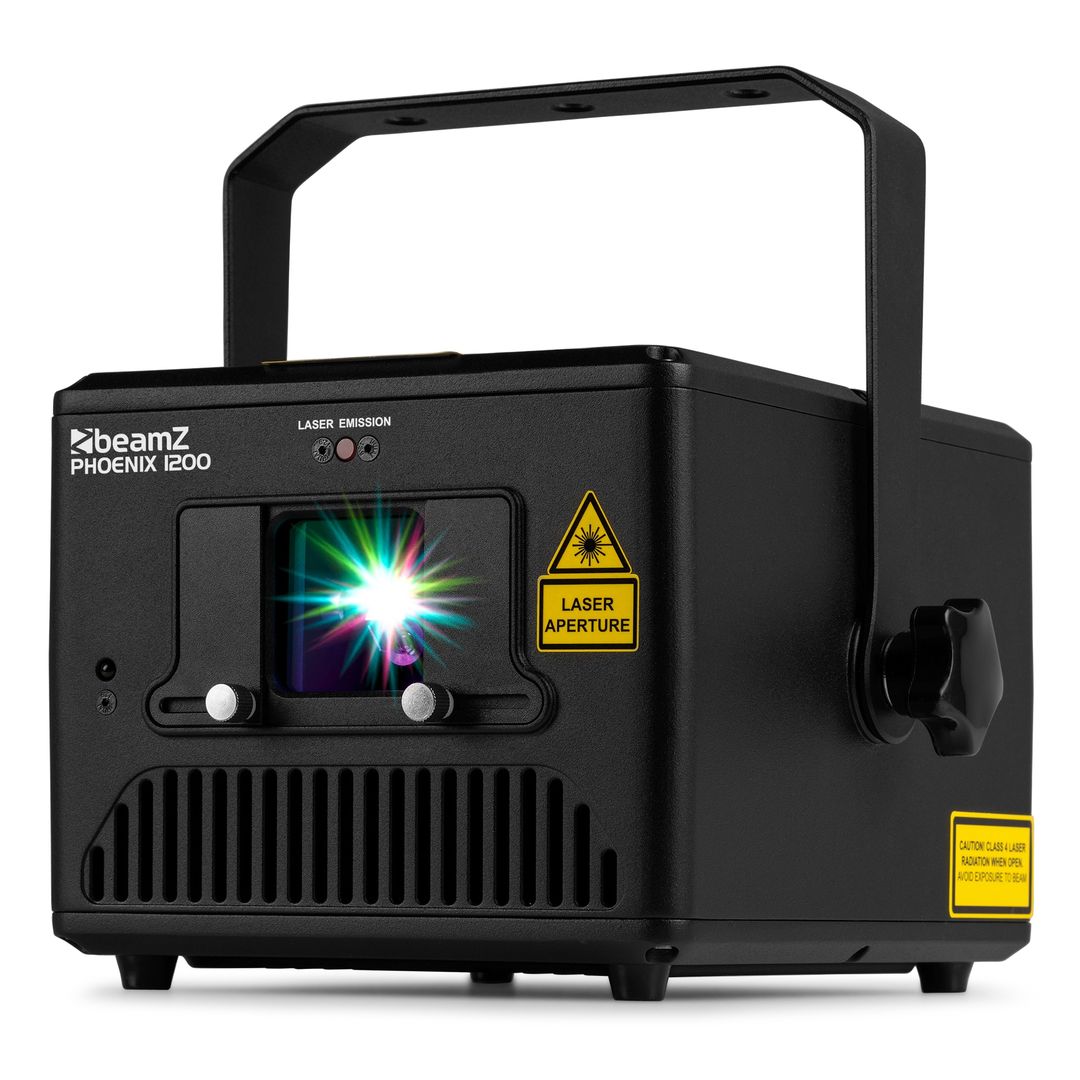 Láser de Animación RGB 1,2W Analógico con ILDA y DMX BeamZ Phoenix 1200