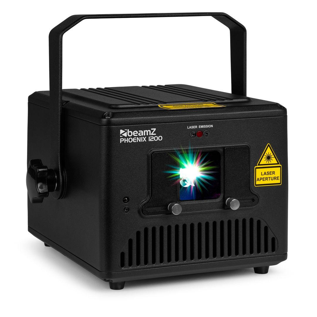 Láser de Animación RGB 1,2W Analógico con ILDA y DMX BeamZ Phoenix 1200