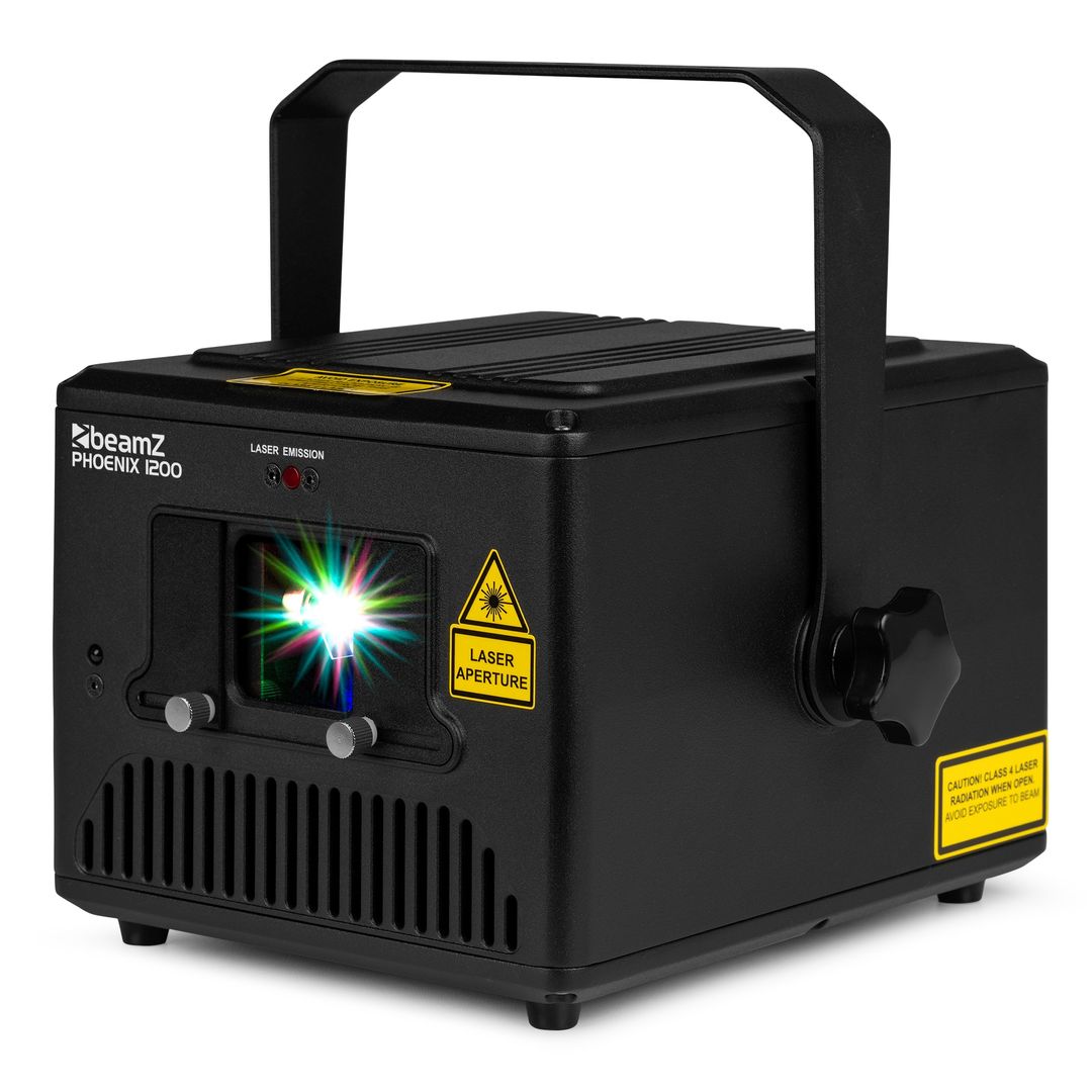 Láser de Animación RGB 1,2W Analógico con ILDA y DMX BeamZ Phoenix 1200