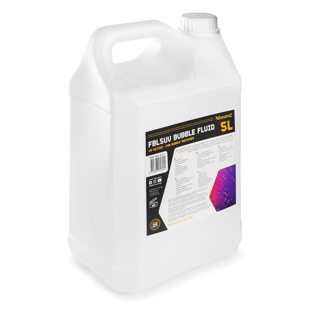 Líquido para Máquina de Burbujas Activo UV 5 Litros BeamZ FBL5UV
