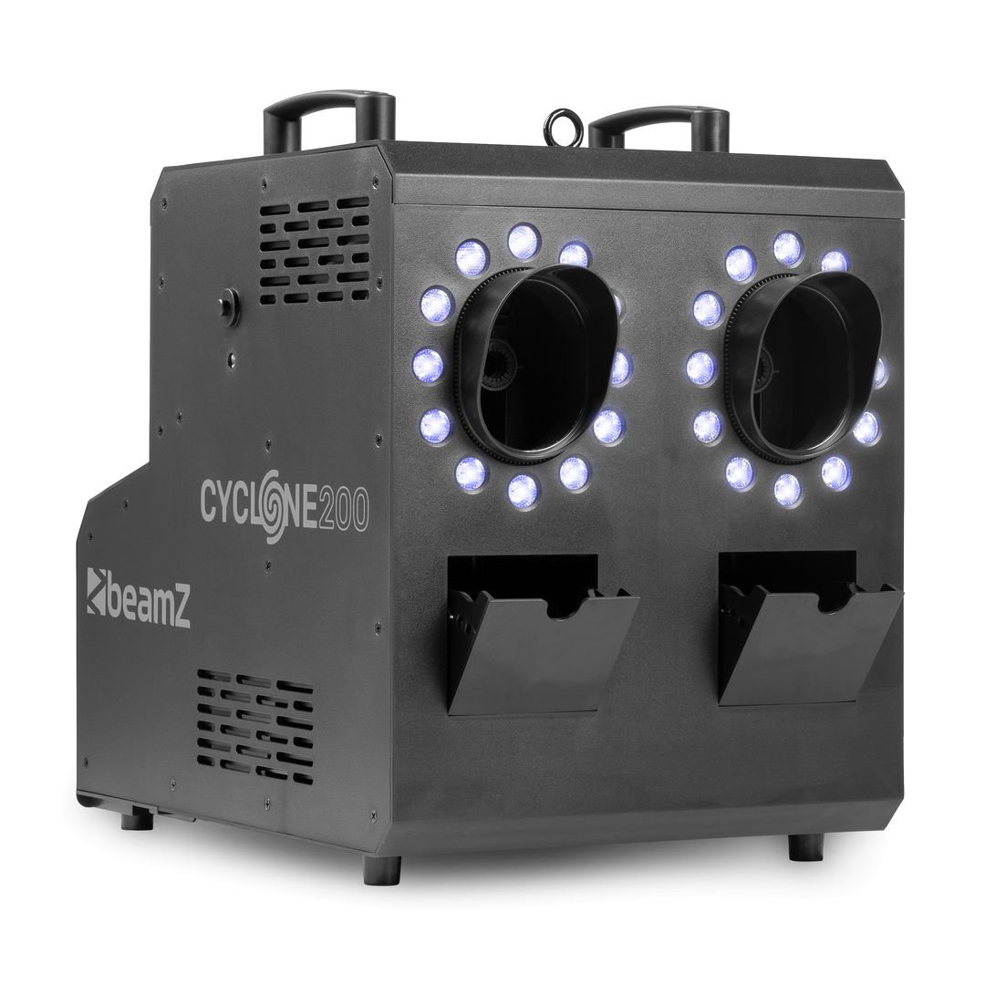 Máquina de Humo y Burbujas con 24 LEDs RGBW y DMX BeamZ Cyclone200