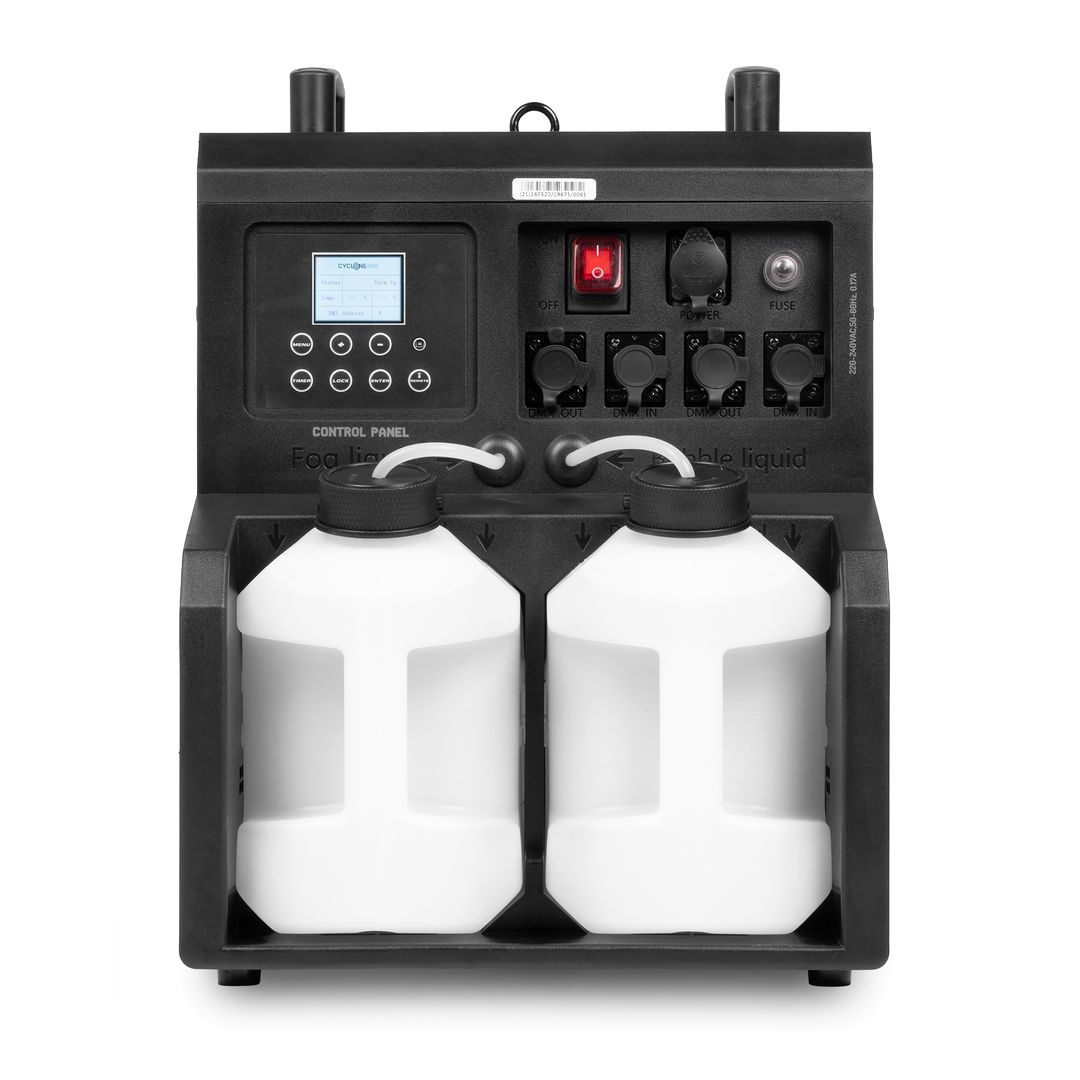 Máquina de Humo y Burbujas con 24 LEDs RGBW y DMX BeamZ Cyclone200
