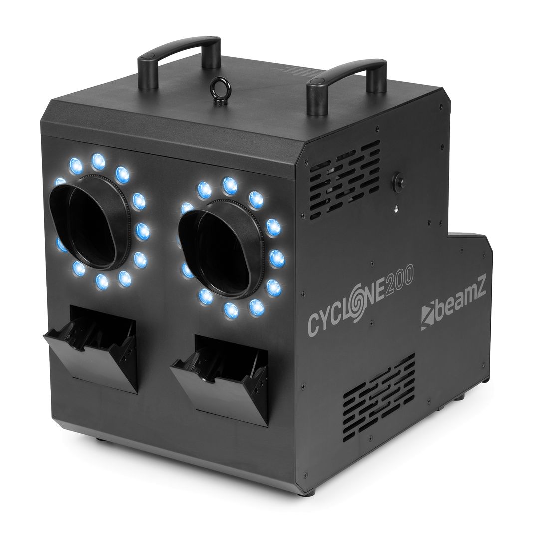 Máquina de Humo y Burbujas con 24 LEDs RGBW y DMX BeamZ Cyclone200