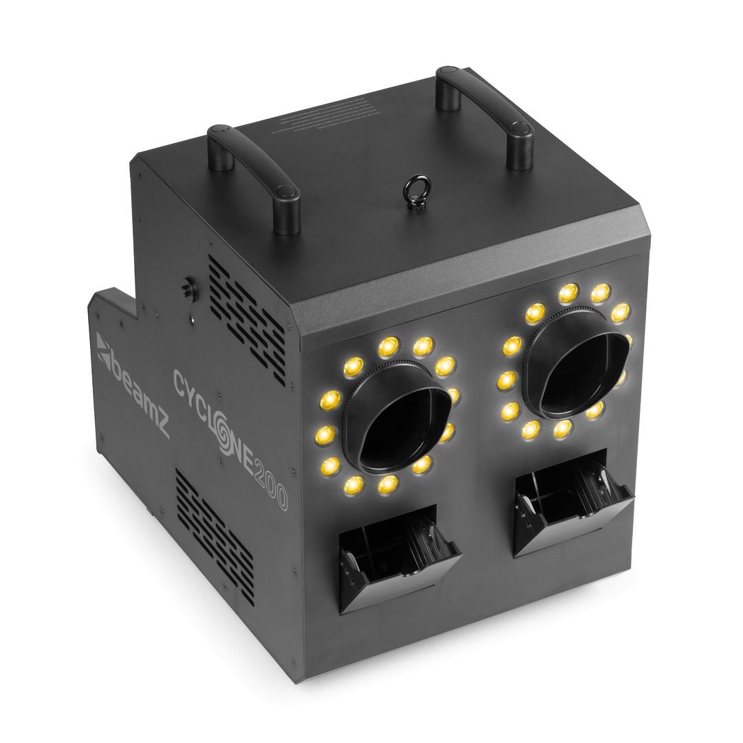 Máquina de Humo y Burbujas con 24 LEDs RGBW y DMX BeamZ Cyclone200