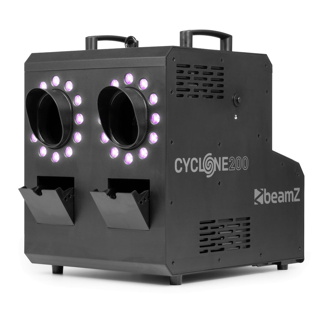 Máquina de Humo y Burbujas con 24 LEDs RGBW y DMX BeamZ Cyclone200