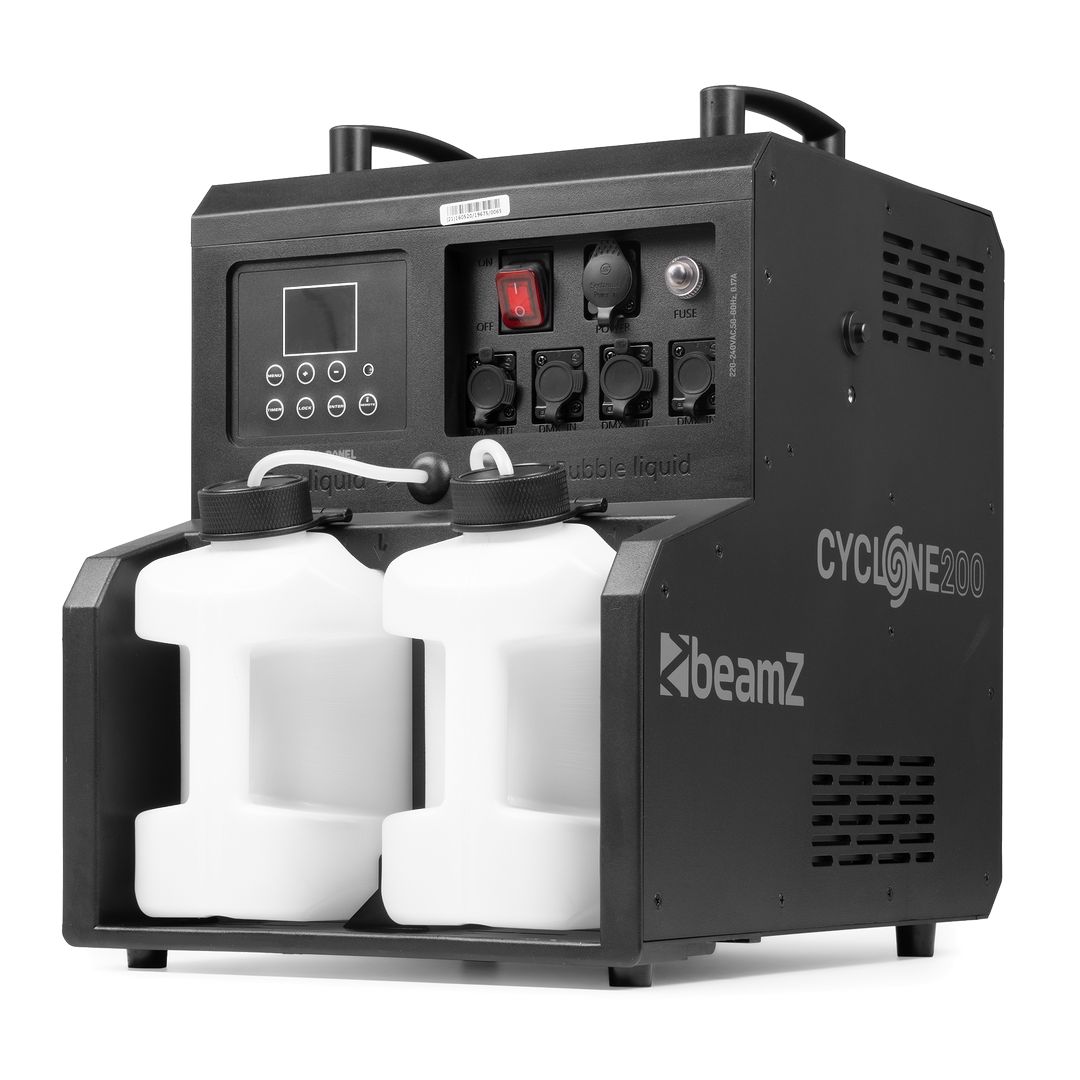 Máquina de Humo y Burbujas con 24 LEDs RGBW y DMX BeamZ Cyclone200