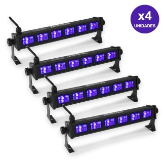 Pack 4 Barras LED Luz Negra UV 6x3W BeamZ BUV63