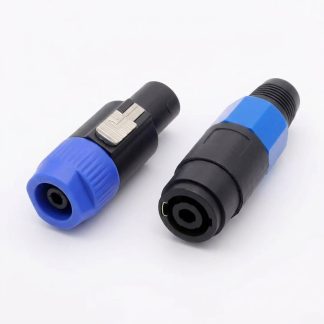 Pack conector rápido Speakon macho y hembra aéreo 4 polos con bloqueo SoundCube